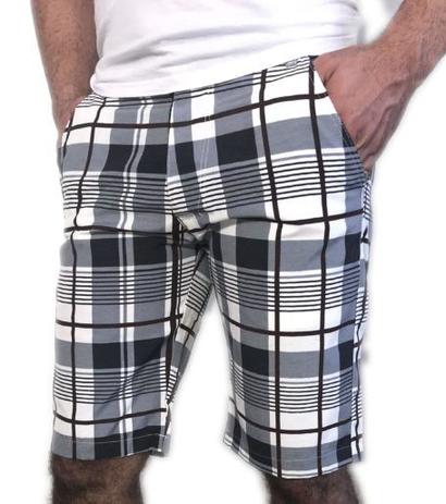 camisa xadrez com bermuda jeans masculina