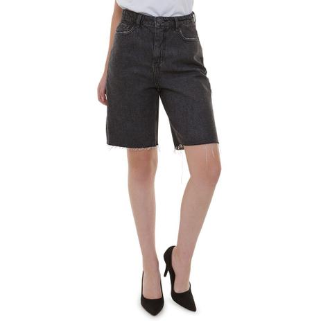 bermuda jeans preta feminina