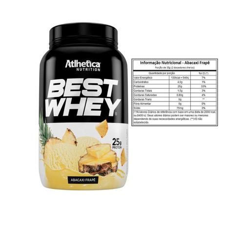 Best Whey Abacaxi 900g + Bcaa 60 Caps + Creatina 100g - Atlhetica é boa?
