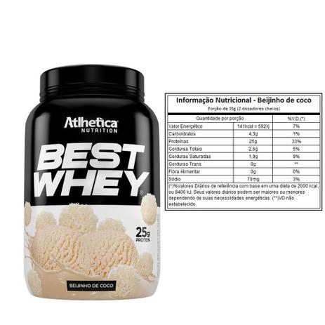 Best Whey Beijinho 900g + Bcaa 60 Caps + Creatina 100g - Atlhetica Menor preço em Best Whey Beijinho 900g + Bcaa 60 Caps + Creatina 100g - Atlhetica