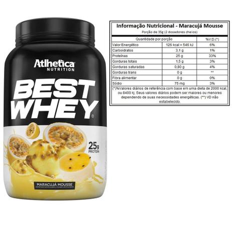 Best Whey Maracujá Mousse 900g +Bcaa 60 Caps +Creatina 100g - Atlhetica Menor preço em Best Whey Maracujá Mousse 900g +Bcaa 60 Caps +Creatina 100g - Atlhetica