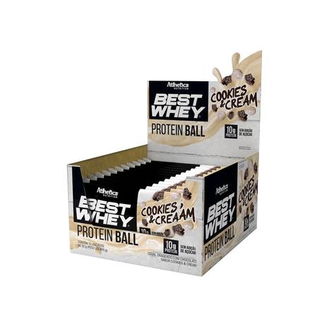 BEST WHEY PROTEIN BALL 12UN 50g - COOKIES CREAM - Atlhetica é ruim? BEST WHEY PROTEIN BALL 12UN 50g - COOKIES CREAM - Atlhetica é boa?