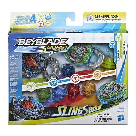 Beyblade Burst Turbo Slingshock Kit de Mestre Hasbro Menor preço em Beyblade Burst Turbo Slingshock Kit de Mestre Hasbro