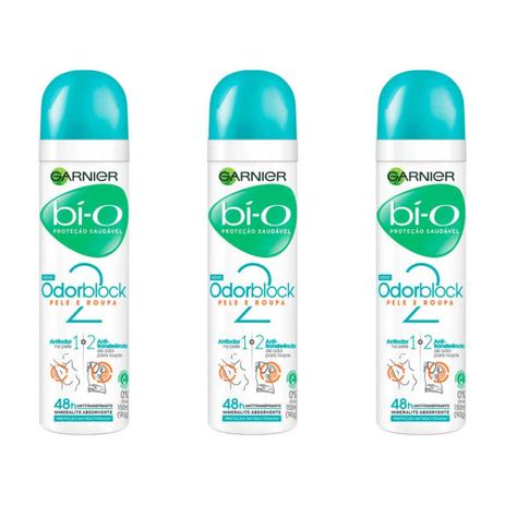 Bí-O Odorblock Desodorante Aerosol Feminino 150ml (Kit C/03) - Bì-o Menor preço em Bí-O Odorblock Desodorante Aerosol Feminino 150ml (Kit C/03) - Bì-o