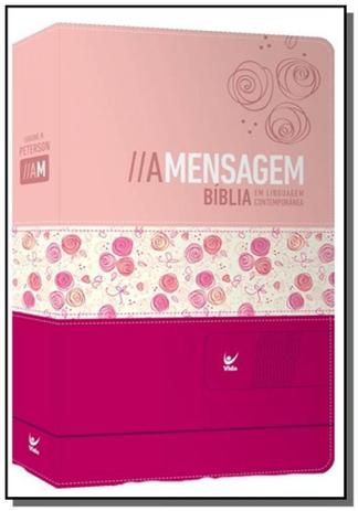 Biblia a mensagem - capa luxo rosa claro e escur - Vida Menor preço em Biblia a mensagem - capa luxo rosa claro e escur - Vida