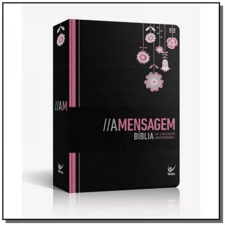 Bíblia A Mensagem Semi - Luxo Feminina Preta - Tamanho médio - Editora vida Menor preço em Bíblia A Mensagem Semi - Luxo Feminina Preta - Tamanho médio - Editora vida