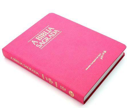 Bíblia ACF Letra Média Fina - Semi Luxo Rosa - Sbtb Menor preço em Bíblia ACF Letra Média Fina - Semi Luxo Rosa - Sbtb