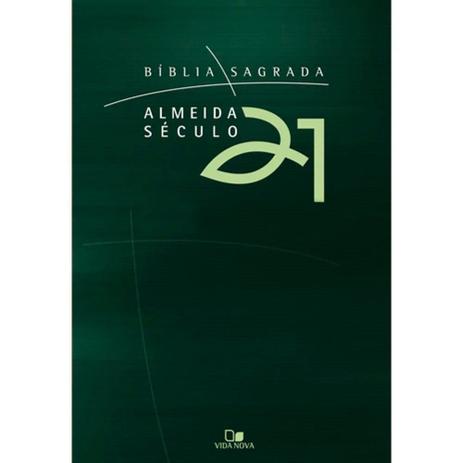 Bíblia Almeida Século 21 Letra Grade Verde - Vida Nova Menor preço em Bíblia Almeida Século 21 Letra Grade Verde - Vida Nova