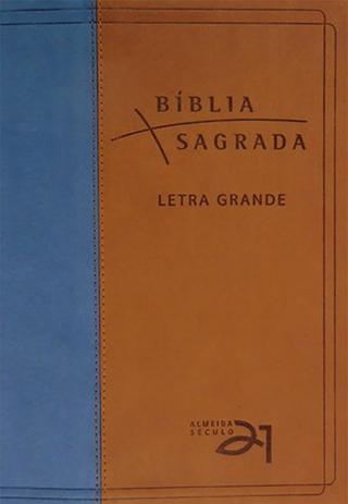 Bíblia Almeida Século 21 Letra grande luxo - marrom e azul - Vida Nova Menor preço em Bíblia Almeida Século 21 Letra grande luxo - marrom e azul - Vida Nova