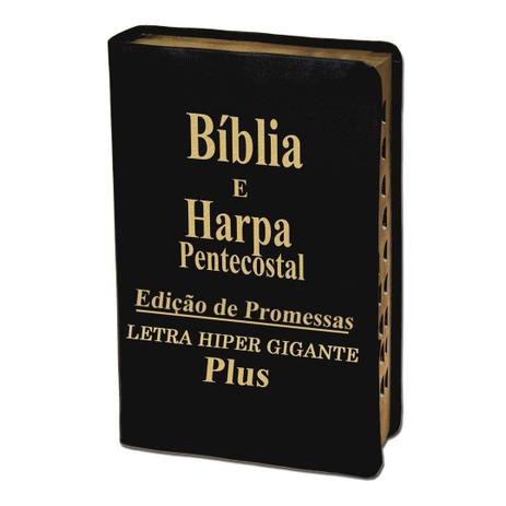 Bíblia C/harpa Letra Hipergigante Plus Luxo Promessas 14x21 - Kings cross publicações Menor preço em Bíblia C/harpa Letra Hipergigante Plus Luxo Promessas 14x21 - Kings cross publicações