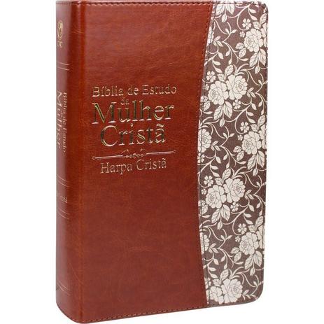 Bíblia de estudo da mulher cristã - Média com harpa (Marrom) - Cpad Menor preço em Bíblia de estudo da mulher cristã - Média com harpa (Marrom) - Cpad