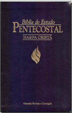 Bíblia de estudo pentecostal com harpa - Capa luxo preta média - Cpad Menor preço em Bíblia de estudo pentecostal com harpa - Capa luxo preta média - Cpad