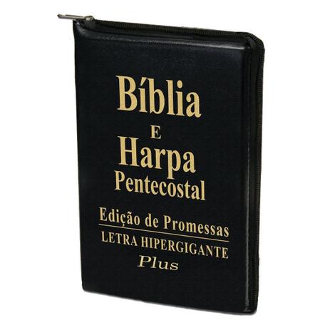 Bíblia Harpa Letra Hipergigante Plus Zíper Promessas 14x21 - Kings cross publicações Menor preço em Bíblia Harpa Letra Hipergigante Plus Zíper Promessas 14x21 - Kings cross publicações