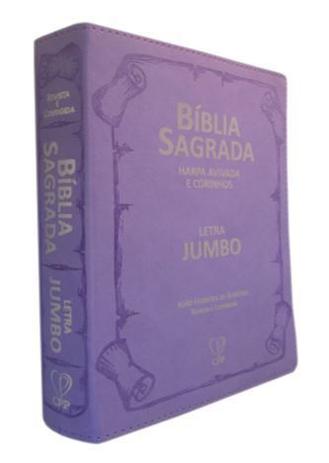 Bíblia Letra Jumbo - Lilás - Sbb Menor preço em Bíblia Letra Jumbo - Lilás - Sbb