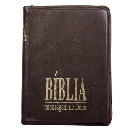 Bíblia mensagem de deus - bolso - zíper e índice digital - Loyola Menor preço em Bíblia mensagem de deus - bolso - zíper e índice digital - Loyola