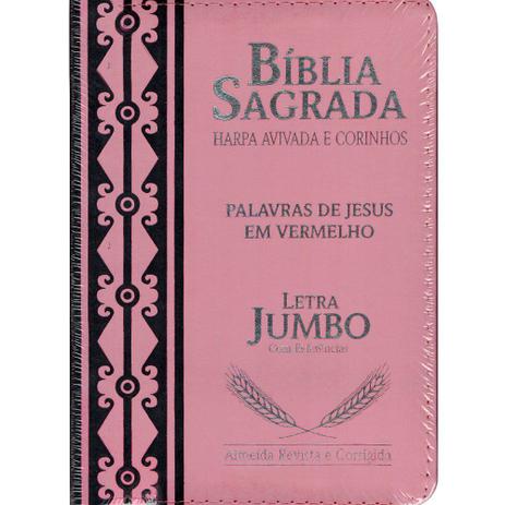Bíblia Sagrada Jumbo - Rosa - Casa publicadora paulista Menor preço em Bíblia Sagrada Jumbo - Rosa - Casa publicadora paulista