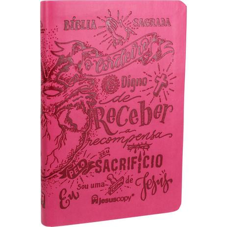 Bíblia Sagrada Lettering Slim - Pink - Linguagem Fácil - Editora sbb Menor preço em Bíblia Sagrada Lettering Slim - Pink - Linguagem Fácil - Editora sbb