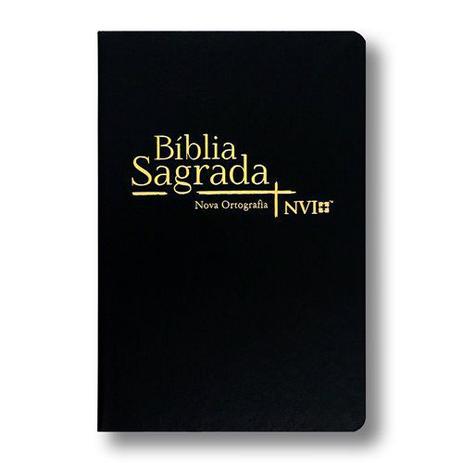 Bíblia Sagrada Nova Ortografia - Semi Luxo Preta - Geográfica Menor preço em Bíblia Sagrada Nova Ortografia - Semi Luxo Preta - Geográfica