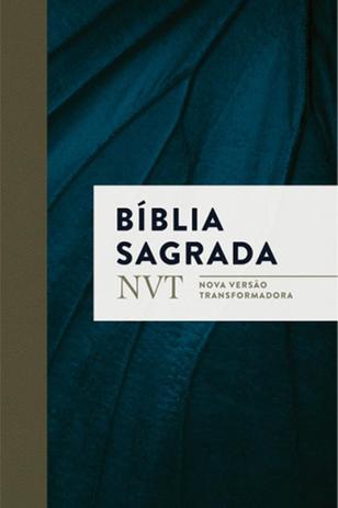 Menor preço em Bíblia sagrada nvt - azul marinho - letra normal brochura com orelhas - Mundo cristao