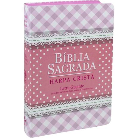 Bíblia sagrada rc letra gigante com harpa cristã - capa rosa - Sbb Menor preço em Bíblia sagrada rc letra gigante com harpa cristã - capa rosa - Sbb