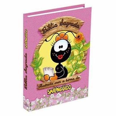 Bíblia Sagrada Smilingüindo - Capa Dura - Rosa Faniquita - Luz e vida é boa?