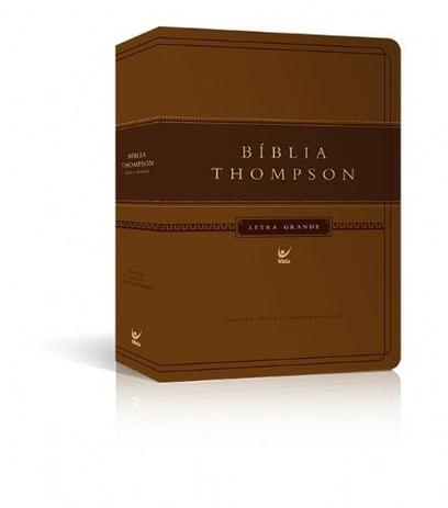 Bíblia Thompson - AEC - letra grande - Capa luxo marrom claro e escuro com índice - Editora vida Menor preço em Bíblia Thompson - AEC - letra grande - Capa luxo marrom claro e escuro com índice - Editora vida