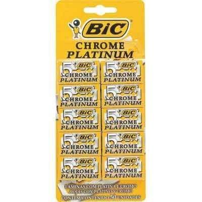 Bic Chrome Platinun Lâmina De Barbear 10x5 (Kit C/06) Menor preço em Bic Chrome Platinun Lâmina De Barbear 10x5 (Kit C/06)