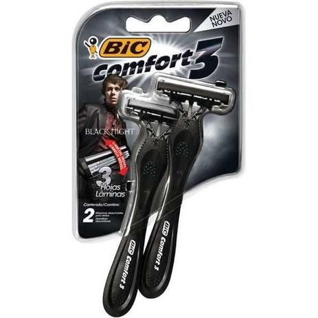 Bic Confort 3 Black Night Aparelho C/2 Menor preço em Bic Confort 3 Black Night Aparelho C/2