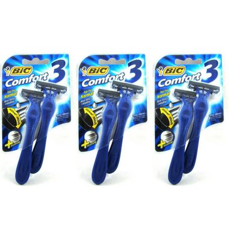 Bic Confort 3 Pele Normal Aparelho Azul C/2 (Kit C/03) Menor preço em Bic Confort 3 Pele Normal Aparelho Azul C/2 (Kit C/03)