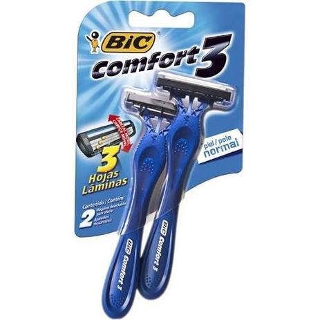 Bic Confort 3 Pele Normal Aparelho Azul C/2 (Kit C/06) Menor preço em Bic Confort 3 Pele Normal Aparelho Azul C/2 (Kit C/06)