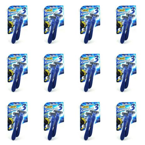 Bic Confort 3 Pele Normal Aparelho Azul C/2 (Kit C/12) Menor preço em Bic Confort 3 Pele Normal Aparelho Azul C/2 (Kit C/12)
