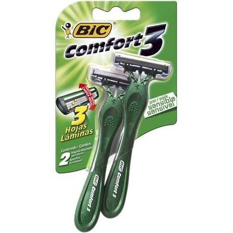 Bic Confort 3 Pele Sensível Aparelho Verde C/2 (Kit C/06) Menor preço em Bic Confort 3 Pele Sensível Aparelho Verde C/2 (Kit C/06)