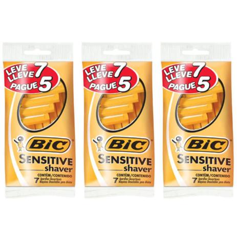 Bic Sensitive Shave Aparelho C/7 (Kit C/03) Menor preço em Bic Sensitive Shave Aparelho C/7 (Kit C/03)