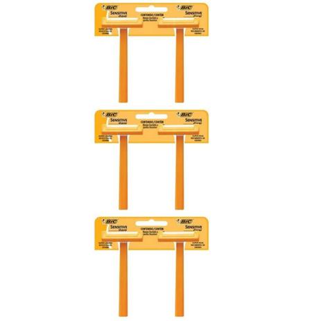 Bic Sensitive Shaver Aparelho De Barbear C/2 (Kit C/03) Menor preço em Bic Sensitive Shaver Aparelho De Barbear C/2 (Kit C/03)