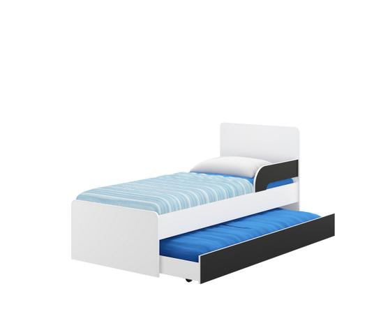 Bicama Cantos Arredondados com Perfil em Pvc Branco/Preto Brilho - Multimóveis - Multimoveis Menor preço em Bicama Cantos Arredondados com Perfil em Pvc Branco/Preto Brilho - Multimóveis - Multimoveis
