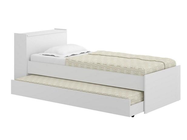Bicama com Baú Branco Brilho - Multimóveis - Multimoveis Menor preço em Bicama com Baú Branco Brilho - Multimóveis - Multimoveis