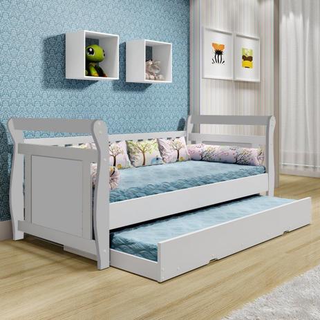Bicama Infantil Cabeceira Lisa Babá Happy Tigus Baby Branco Menor preço em Bicama Infantil Cabeceira Lisa Babá Happy Tigus Baby Branco