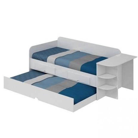 Bicama Solteiro com Nicho Lateral Helena Cimol - Branco - Cimol Com. E Ind. De Moveis Ltda Menor preço em Bicama Solteiro com Nicho Lateral Helena Cimol - Branco - Cimol Com. E Ind. De Moveis Ltda