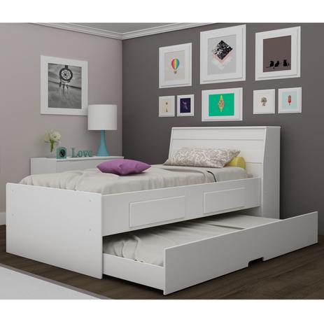Bicama Solteiro Teen 90 Gelius Móveis Flex Color Branco Acetinado Menor preço em Bicama Solteiro Teen 90 Gelius Móveis Flex Color Branco Acetinado