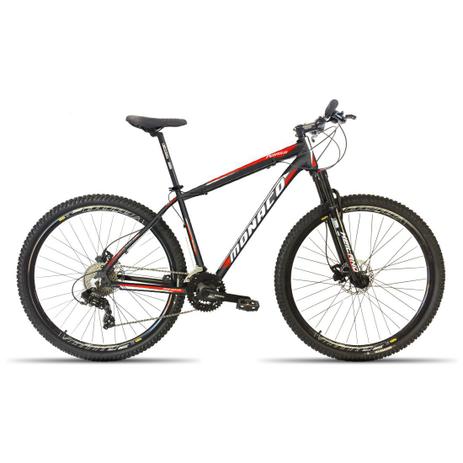 Menor preço em Bicicleta 29 Monaco  27V F. Hidraulico Susp. c/ Trava Preto com Vermelho 19