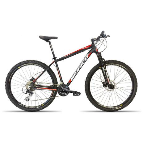Bicicleta 29 Monaco 27V Grupo Shimano Acera Preto com Vermelho 17 Menor preço em Bicicleta 29 Monaco 27V Grupo Shimano Acera Preto com Vermelho 17