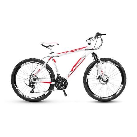 Bicicleta Alfameq Stroll Aro 29 Freio Hidráulico 27 Marchas Branca Com Vermelho Menor preço em Bicicleta Alfameq Stroll Aro 29 Freio Hidráulico 27 Marchas Branca Com Vermelho