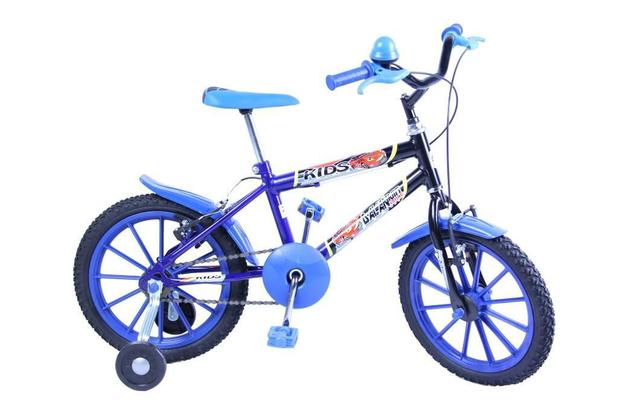 Bicicleta Aro 16 M. Kids Azul/Preto C/ Ac Azul Dalannio Bike Menor preço em Bicicleta Aro 16 M. Kids Azul/Preto C/ Ac Azul Dalannio Bike