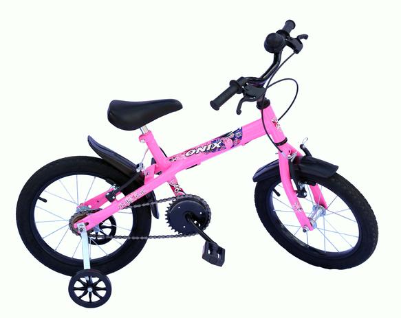 Bicicleta aro 16 xt fem onix cor especial-pink neon-acessorio preto Menor preço em Bicicleta aro 16 xt fem onix cor especial-pink neon-acessorio preto