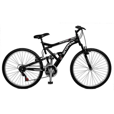 Bicicleta aro 26 masculina Master Bike Totem S 18 Marchas Preto