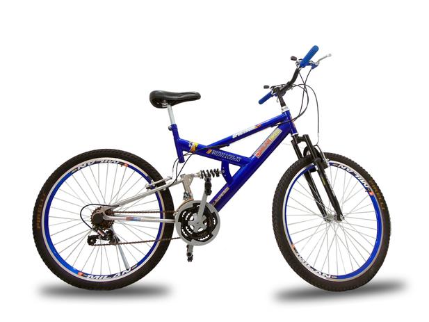 Menor preço em Bicicleta Aro 26 Potenza Full Vittoria 18V  Azul - Millan bike