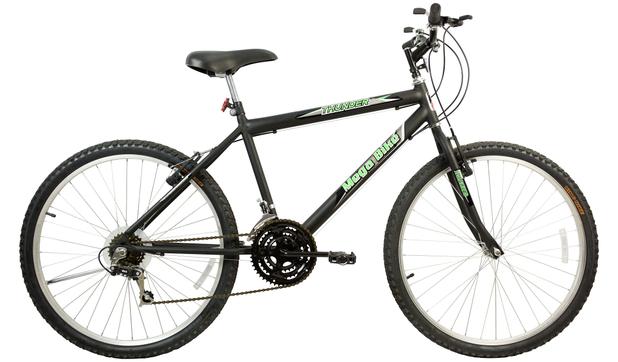 Bicicleta Aro 26 Thunder 21 M Sport Preto - Mega Bike Menor preço em Bicicleta Aro 26 Thunder 21 M Sport Preto - Mega Bike