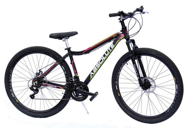 Bicicleta aro 29 ”17”al freio a disc mec 21v abisolut cor preto detalhe rosa - Absolute Menor preço em Bicicleta aro 29 ”17”al freio a disc mec 21v abisolut cor preto detalhe rosa - Absolute