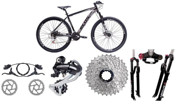Bicicleta Aro 29 Ecos 27v K7 9v Cambio Shimano Acera Freios Hidráulicos E  Suspensão com Trava - Bicicleta Mountain Bike - Magazine Luiza