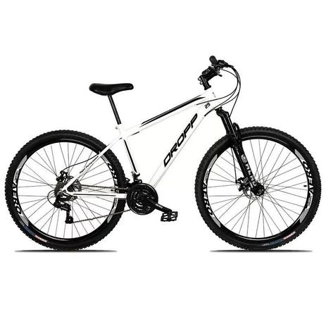 Bicicleta Aro 29 em Aço Freios Disco 21v Branco Preto Dropp - Dropp bikes é boa?